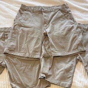 3 pair new Men’s Khaki Utility Cargo Work Shorts